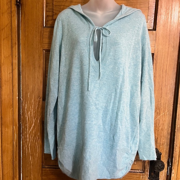 Super Soft Blue Hooded Sweater - Picture 1 of 2